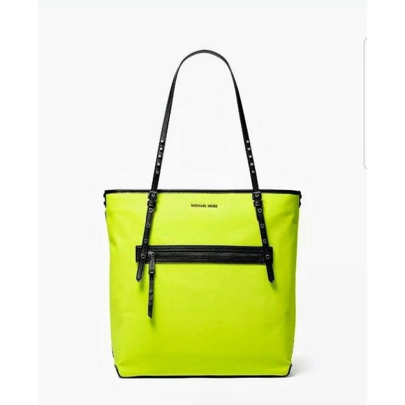 MICHAEL Michael Kors Handbags - Michael Kors NEON Yellow Tote Shoulder Bag Purse Utilitarian Summer Fashion RARE